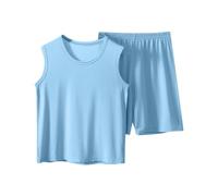 Completo Set 2 Pezzi Bambini e Ragazzi Casual Estiva Canotta Unisex Intima Cotone Top Camisole e Pantaloncini TShirt Abbigliamento Neonato Sportiva Eleganti