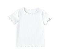Completo Set 2 Pezzi Bambini e Ragazzi Estiva Casual Unisex TShirt Manica Corta e Pantaloncini Sport Leggero Ragazza Tops Girocollo Maglietta Solido Camicetta Elegante per Ragazze