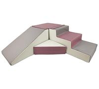 Completo set 4 mattoni blocchi schiuma gioco giocattoli bambini scivolo (colore: bianco, grigio, viola)