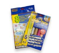 Completo set 5 BLOPENS e 8 Stencils Colour Workshop VINTAGE