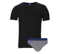 Completo set intimo slip e maglietta t-shirt Inter Fc nero Uomo