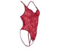 Completo Sexy Donna Rosso Completini Intimi Donna Women S Fashion Erotic Lingerie 1 Piece Sexy Lace Skeleton Open Gear No Removal See Through Hot Suit Biancheria Hot per Sesso da Red XS