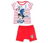 COMPLETO SHORT + T-SHIRT TOPOLINO DISNEY BAMBINO NEONATO SUN CITY - WE0028ROSSO
