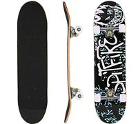 Completo Skateboard per Principianti, Bambini, Giovani e Adulti. skateboard adulto. Kick Deck Concavo Skate Board con Cuscinetti a Sfera ABEC-9 (modello alfabeto)