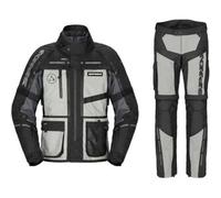 Completo Spidi Hard Track Giacca e Pantalone Nero Grigio Ghiaccio