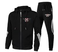 Completo Sportivo 2 Pezzi Uomo, Tuta Completa per Resident, Felpa Cappuccio Autunno Inverno e Pantaloni Jogging in Evil, Giacca Zip a Maniche Lunghe e Pantaloni a Umbrella,Black-s