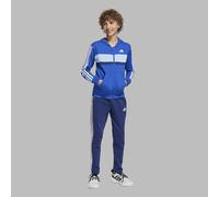 adidas Unisex - Bambini SEASONAL ESSENTIALS TIBERIO 3 STRIPES FLEECE TRACKSUIT, team royal blue/white/glow blue, 9-10 Years