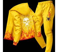 Completo sportivo casual da 2 pezzi - Giacca con cerniera e pantaloni con e nere, tema e Atteggiamento da , dal , Mantenere lo spirito di a sé , per lo stile sportivo casual, F