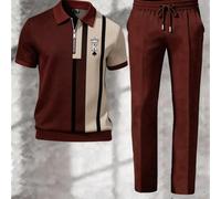 Completo Sportivo Casual da Due Pezzi: Presentiamo Estate, con un Versatile Polo a Maniche Corte e Pantaloni Progettati Casual. per Attività come Golf