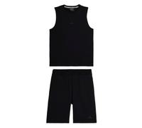 Completo sportivo in cotone con top smanicato e bermuda