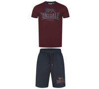 Completo t-shirt e pantaloni corti Lonsdale Maist Rouge 2XL