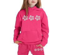 Completo T Shirt Pantalone Bambine Felpata Jogging Ginnastica Felpa A Maniche Lunghe Con Cappuccio Zip/Pullover Bambina/Baby Body Set Jogger Tuta Bambini Da Bambino Tute Sportive Bambina 3-15 Anni