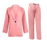 Completo Tailleur da Donna, 2 Pezzi, Slim Fit, Giacca a Bottone Unico, con Gonna O Pantalone, da Ufficio Completo da Donna con Giacca e Cardigan con Risvolto e Bottoni alla Moda