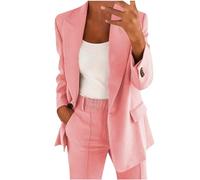 Completo Tailleur da Donna, 2 Pezzi, Slim Fit, Giacca a Bottone Unico, con Gonna O Pantalone, da Ufficio Completo da Donna con Giacca e Cardigan con Risvolto e Bottoni alla Moda