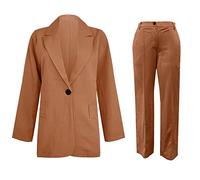 Completo Tailleur da Donna, 2 Pezzi, Slim Fit, Giacca a Bottone Unico, con Gonna O Pantalone, da Ufficio Completo da Donna con Giacca e Cardigan con Risvolto e Bottoni alla Moda