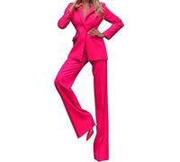 Completo Tailleur Donne Elegante Casual Tute 2 Pezzi Giacca a Maniche Lunghe Risvolto e Pantaloni Taglie Forti Abiti Lavoro Autunno Invernale Offerte Abito da Donna da Abito per Business e Matrimoni