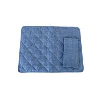 Completo tovaglietta e tovagliolo in cotone azzurro Azzurro