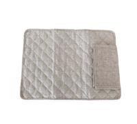 Completo tovaglietta e tovagliolo in cotone beige Beige