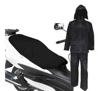 COMPLETO TUTA ANTIPIOGGIA CON COPRISELLA IMPERMEABILE MOTO SCOOTER - TAGLIE