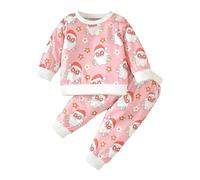 Completo Tuta Bambina e Bambino di Pantaloni Casual Sportivi a Blocchi di Colore Autunno e Inverno Vestiti Invernali Bimba Regalo Vestiti Invernali Bimba Regalo Ginnastica Manica Lunga Jogging Set