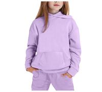 Completo Tuta Bambina e Bambino Invernale Felpa Senza Cappuccio Vestiti Invernali Bimba Regalo Girl Set di Tuta Carina per Bambine Tinta Unita Maniche Lunghe e Pantaloni Bambino Elegante Set