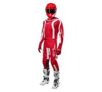 Completo Tuta Cross Enduro Trial Mtb Magli Pantalone Fluid Lurv Rosso Bianco