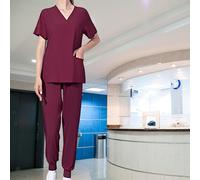 Completo uniforme Top e pantaloni Scollo a tasche Tuta da lavoro unisex a