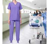 Completo uniforme Top e pantaloni Scollo a tasche Tuta da lavoro unisex a