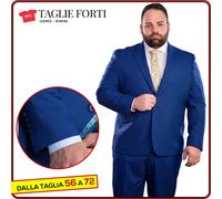 completo uomo abito elegante TAGLIE FORTI giacca e pantalone da 58 alla 74
