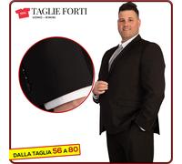 completo uomo abito elegante TAGLIE FORTI giacca e pantalone da 58 alla 74