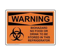 ComplianceSigns.com - Adesivo per etichette di sicurezza per frigorifero, 12,7 x 8,9 cm, confezione da 4