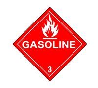 ComplianceSigns.com Benzina 3 DOT etichetta di sicurezza decalcomania, 7,5 pollici vinile per trasporto carburante Hazmat