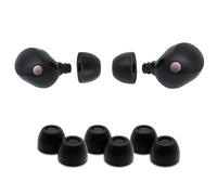 COMPLY Tappi per orecchie in schiuma di alta qualità, compatibili con Sony True Wireless XM5, XM4, Linkbuds S & C700N, taglia S, nuova versione 2025 con strumento di pulizia, colore nero, 3 paia
