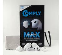 Comply TrueGrip MAX | Almohadillas de espuma viscoelástica premium de repuesto para APPLE AirPods Pro (3 generación) | Tecnología SmartSkin™ | Excelente aislamiento acústico | Blanco, talla S, 3 pares
