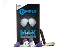 Comply TrueGrip Max - Cuscinetti auricolari di ricambio per Apple AirPods Pro 1 e 2, memory foam alta qualità, comodi, lunga durata, vestibilità sicura, ottimo isolamento acustico, viola, S/M/L,3 paia