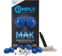 Comply TrueGrip Max - Cuscinetti auricolari di ricambio per Apple AirPods Pro 1 e 2, memory foam di alta qualità, comodi, lunga durata, vestibilità sicura, ottimo isolamento acustico, blu, S (3 paia)