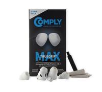 Comply TrueGrip MAX - Cuscinetti di ricambio in memory foam per Apple AirPods Pro 1 e 2, comfort di lunga durata, estrema durata, vestibilità sicura, isolamento acustico superiore, colore bianco (S/M
