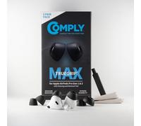 Comply TrueGrip MAX | Tappi auricolari di ricambio premium in memory foam per APPLE AirPods Pro (1 e 2 generazione) | Tecnologia SmartSkin™ | nero, varie misure, S/M/L, 3 paia