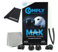 Comply TrueGrip MAX - Tappi auricolari per Pods Pro 3, nero, taglia L, con panno keepdrum