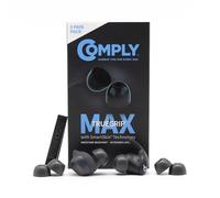 Comply TW-180-A - Auricolari TrueGrip MAX in memory foam per Samsung Galaxy Buds FE e Beats Powerbeats Fit, massimo comfort, vestibilità sicura, isolamento acustico superiore, nero, S (3 paia)