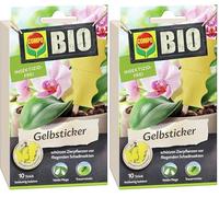 Compo Adesivi Biologici Gialli Trappole Insetti 12 x 10 Pezzi (Confezione da 2)