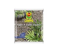 COMPO Biglie di Argilla Espansa, Per il Drenaggio, la Decorazione e l’Aerazione del Suolo, Per l’Idrocoltura, Sacco 10 L