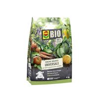 COMPO BIO Concime Organico Universale, Sacco da 4kg | Concime con lana di pecora, ricco di sostanze nutritive. Consentito in agricoltura biologica