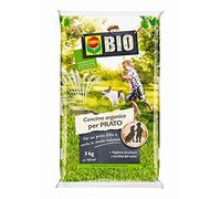 COMPO BIO Concime Prato, Ideale per Giardino, 5kg | Nutre il tappeto erboso stimolando un manto folto e uniforme ed è consentito in agricoltura biologica