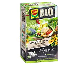 COMPO BIO Concime Universale Organico, Per Piante da Orto e Giardino, 2kg | Concime universale in pellet per tutte le piante da orto e giardino con il 50% di lana di pecora