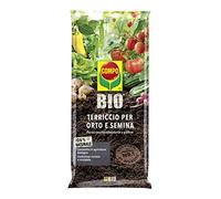 COMPO BIO Terriccio per Orto e Semina, Per Ortaggi, Frutta, Erbe Aromatiche e Piante Ornamentali, Consentito in Agricoltura Biologica, Sacco 10 L