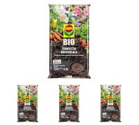 COMPO BIO Terriccio Universale, Per Piante Orticole, Aromatiche, Ornamentali e da Fiore, Consentito in Agricoltura Biologica, Sacco 2,5 L (Confezione da 4)