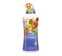 COMPO Concime per Gerani, Liquido, Per fioriture magnifiche e foglie robuste, 1 l