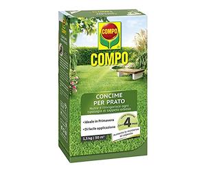 COMPO Concime per Prato, Concime Granulare, Per un manto erboso sano e rigoglioso, Nutrimento fino a 4 mesi, 1.5 kg