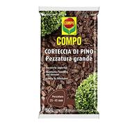 COMPO Corteccia di Pino Pezzatura Grande, Per Pacciamatura e Decorazione 60 LT